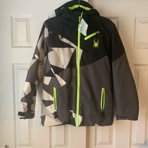 Used BOYS Spyder Snowboard, Ski jacket - Size 18.